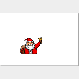 Santa Claus. Merry Chistmas holiday celebration. Posters and Art